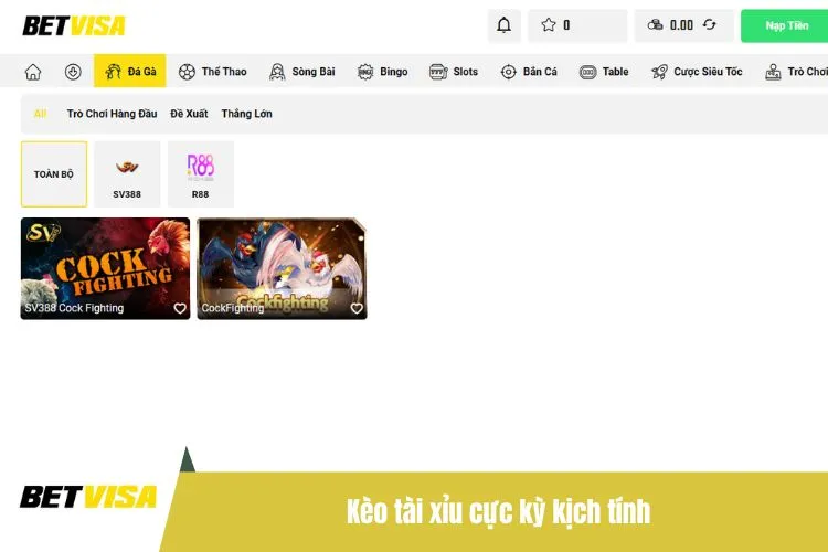 Kèo tài xỉu cực kỳ kịch tính
